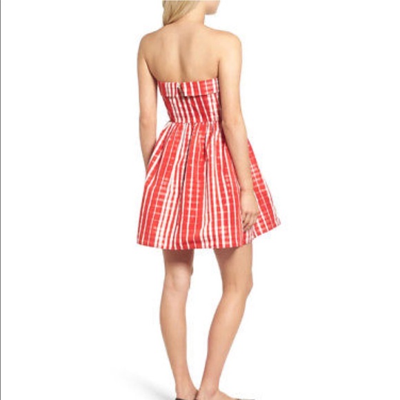 Vineyard Vines Gingham Red Strapless Dress - Picture 8 of 8